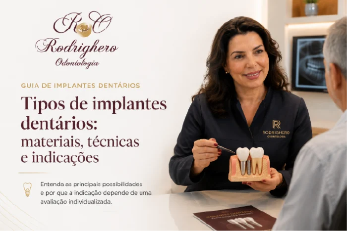 Tipos de implantes dentários: materiais, técnicas e indicações