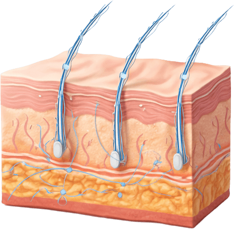 1-1 - Inserção dos fios de PDO na pele