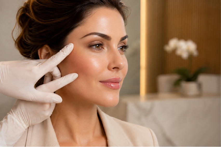 Avaliação facial para planejamento de volume, contorno e suporte em preenchimento facial