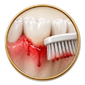 Sangramento gengival durante a escovação dos dentes