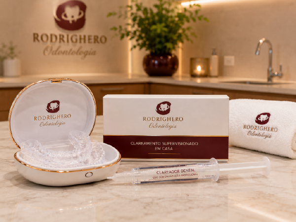 Moldeiras para clareamento dental supervisionado em casa
