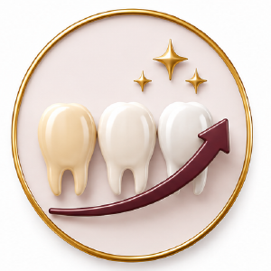 Evolução da tonalidade dos dentes durante o clareamento dental